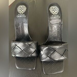 🆕‎ Vince Camuto Black Woven Mule never worn, without box